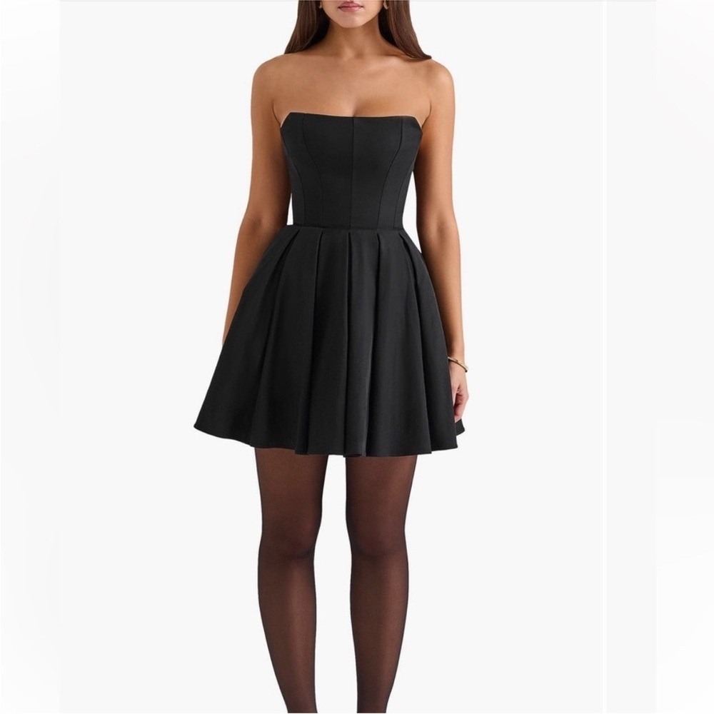 House of CB Emmanuela Strapless Bow mini Dress NWOT size M A-C $285 - Picture 13 of 13